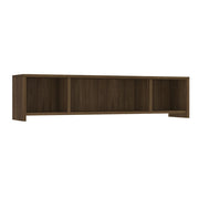 OfficeSource Laminate Open Wall Mounted Hutch - 71"W - Modern Walnut