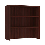 OfficeSource Laminate Open Hutch - 35.5" Wide - Mahogany