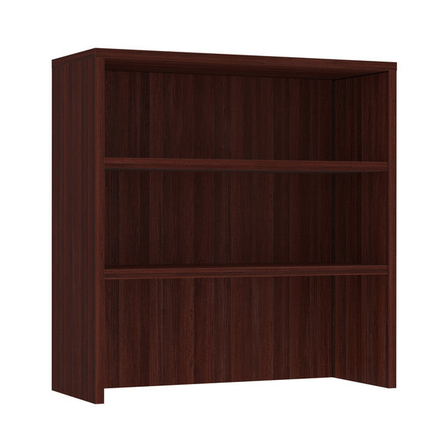 OfficeSource Laminate Open Hutch - 35.5" Wide - Mahogany