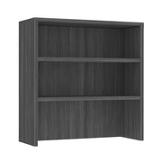 OfficeSource Laminate Open Hutch - 35.5" Wide - Coastal Gray