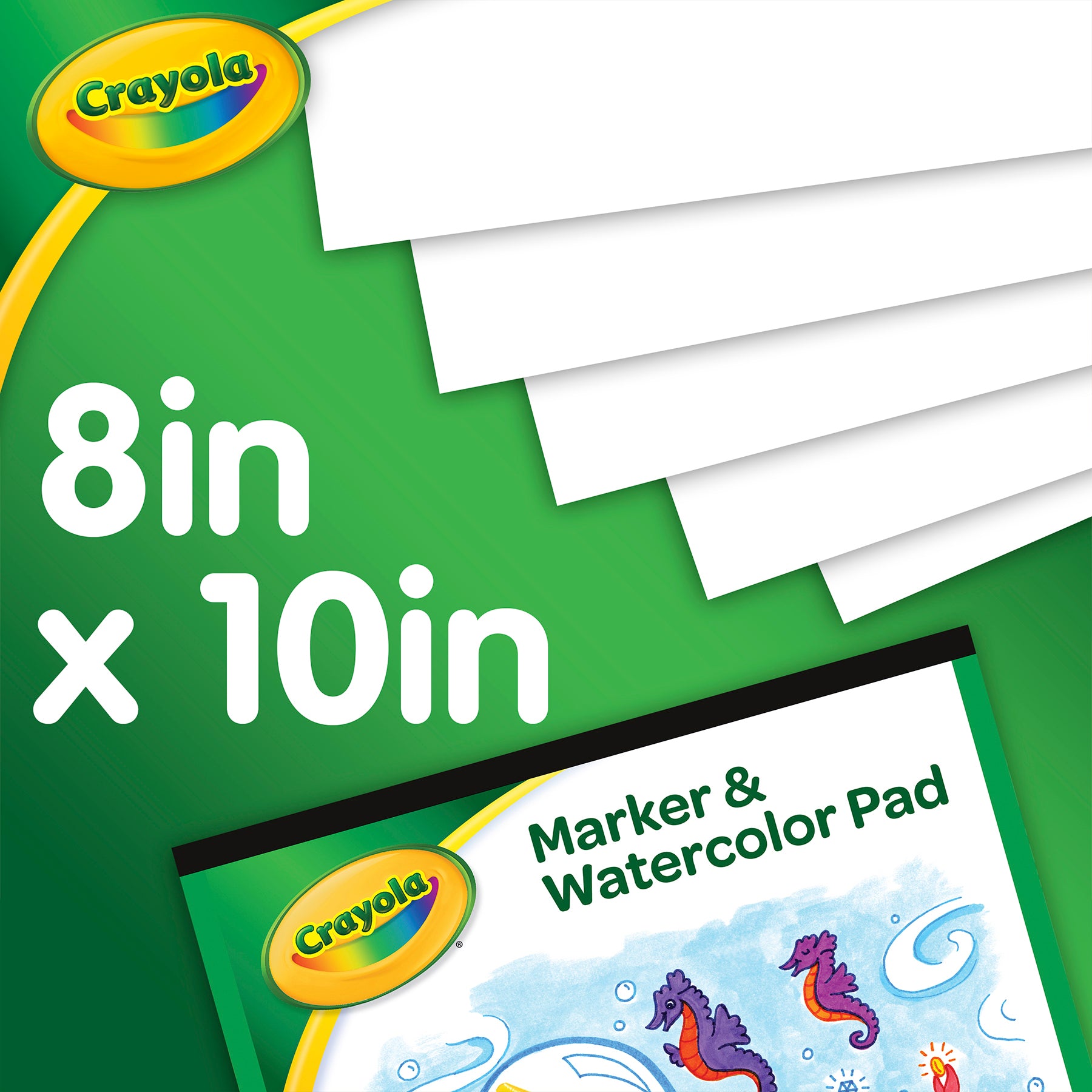 Marker & Watercolor Pad, 50 Blank Coloring Pages