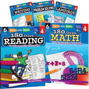 180 Days™: Reading, Math, Problem Solving, Writing, & Language Grade 4: 5-Book Set, Practice, Assess, Diagnose