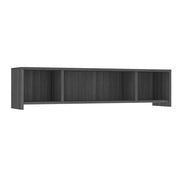 OfficeSource Laminate Open Wall Mounted Hutch - 71"W - Coastal Gray