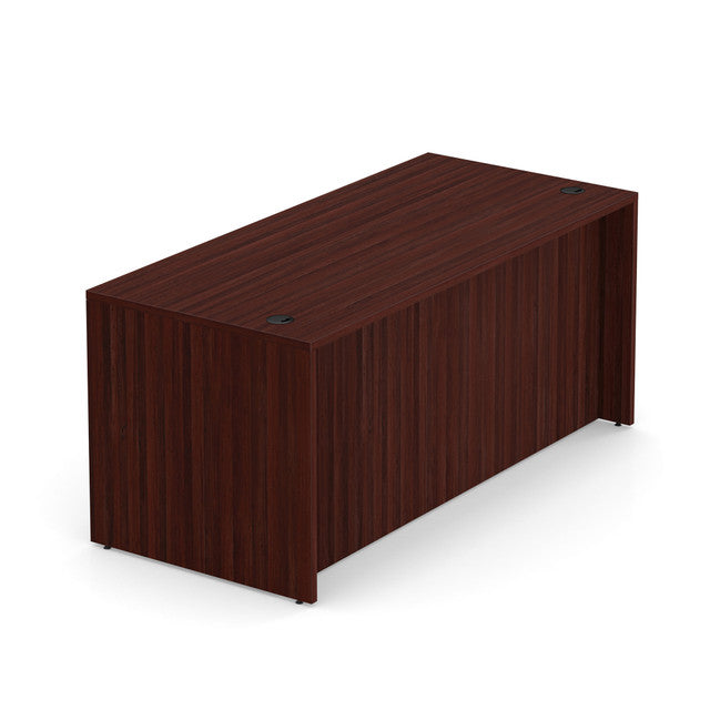 OfficeSource Laminate Desk Shell - 66''W x 30''D - Mahogany