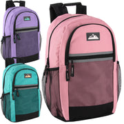 18 Inch Multi Pocket Reflective Backpack - Girls 3 Colors - 24 in the Pack