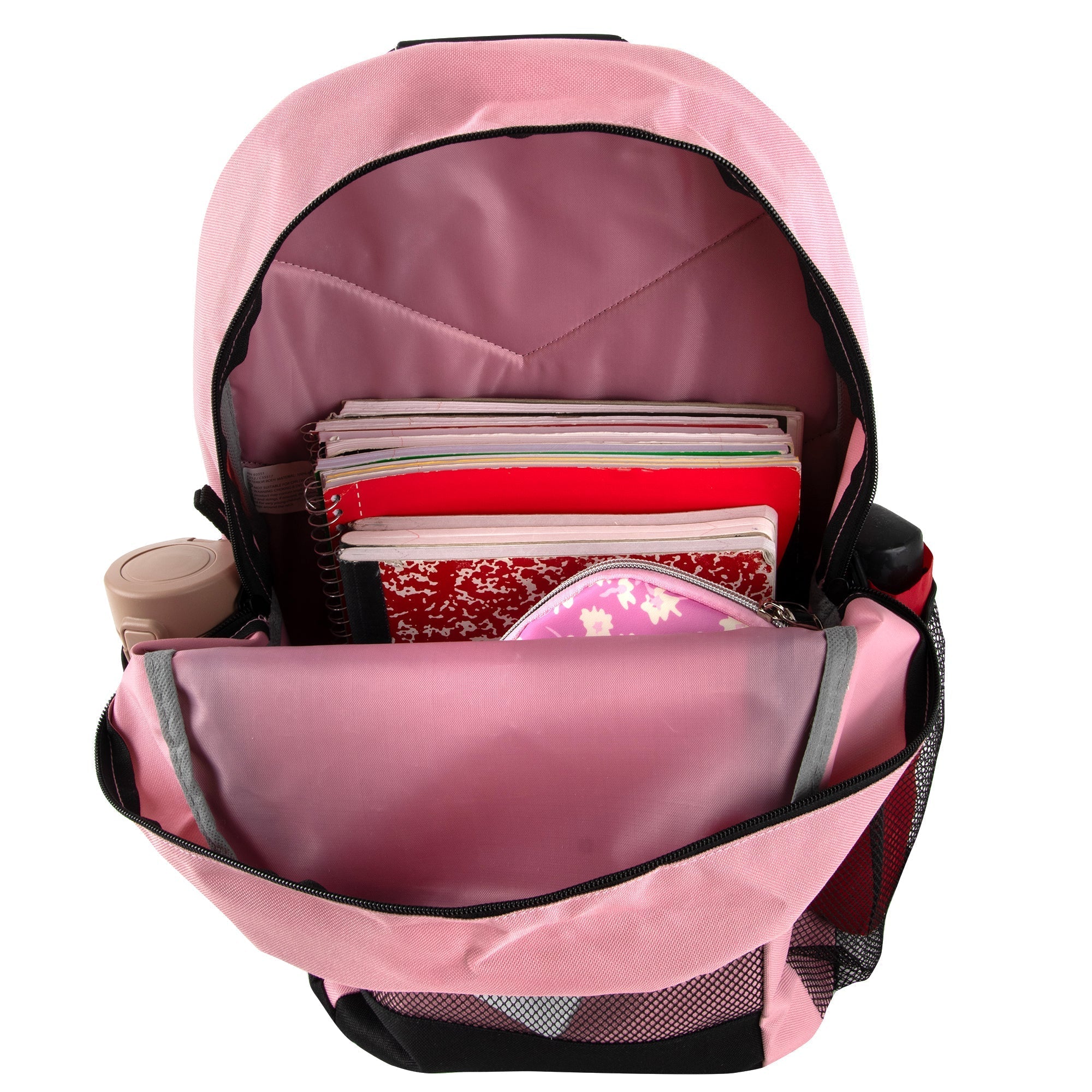 18 Inch Multi Pocket Reflective Backpack - Girls 3 Colors - 24 in the Pack