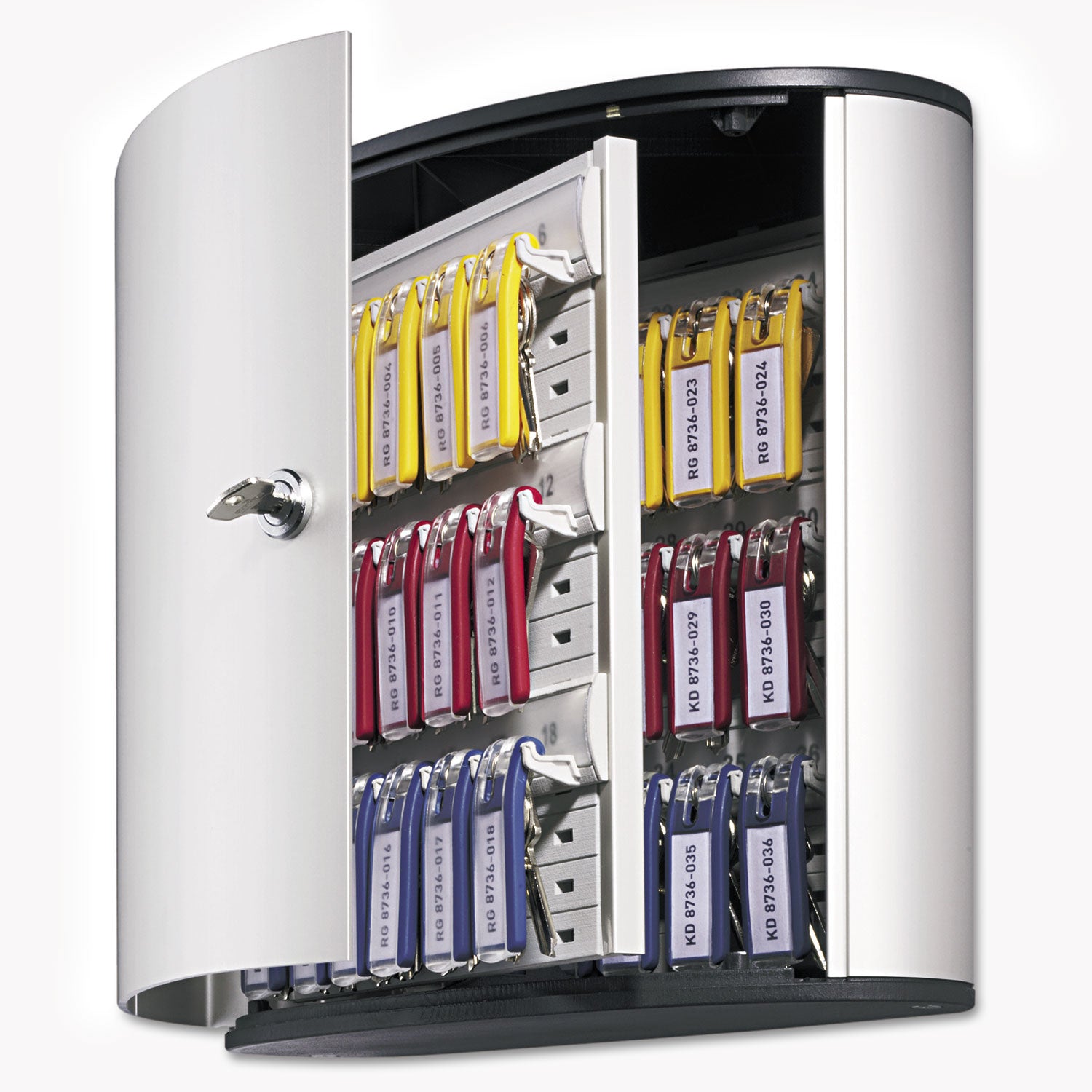 4.8" Width x 11" Depth x 11.9" Height - 1 x Front Open Door(s) - Security Lock - Silver - Aluminum