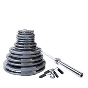 300 Lb Cast Grip Oly Set, Chrome Bar