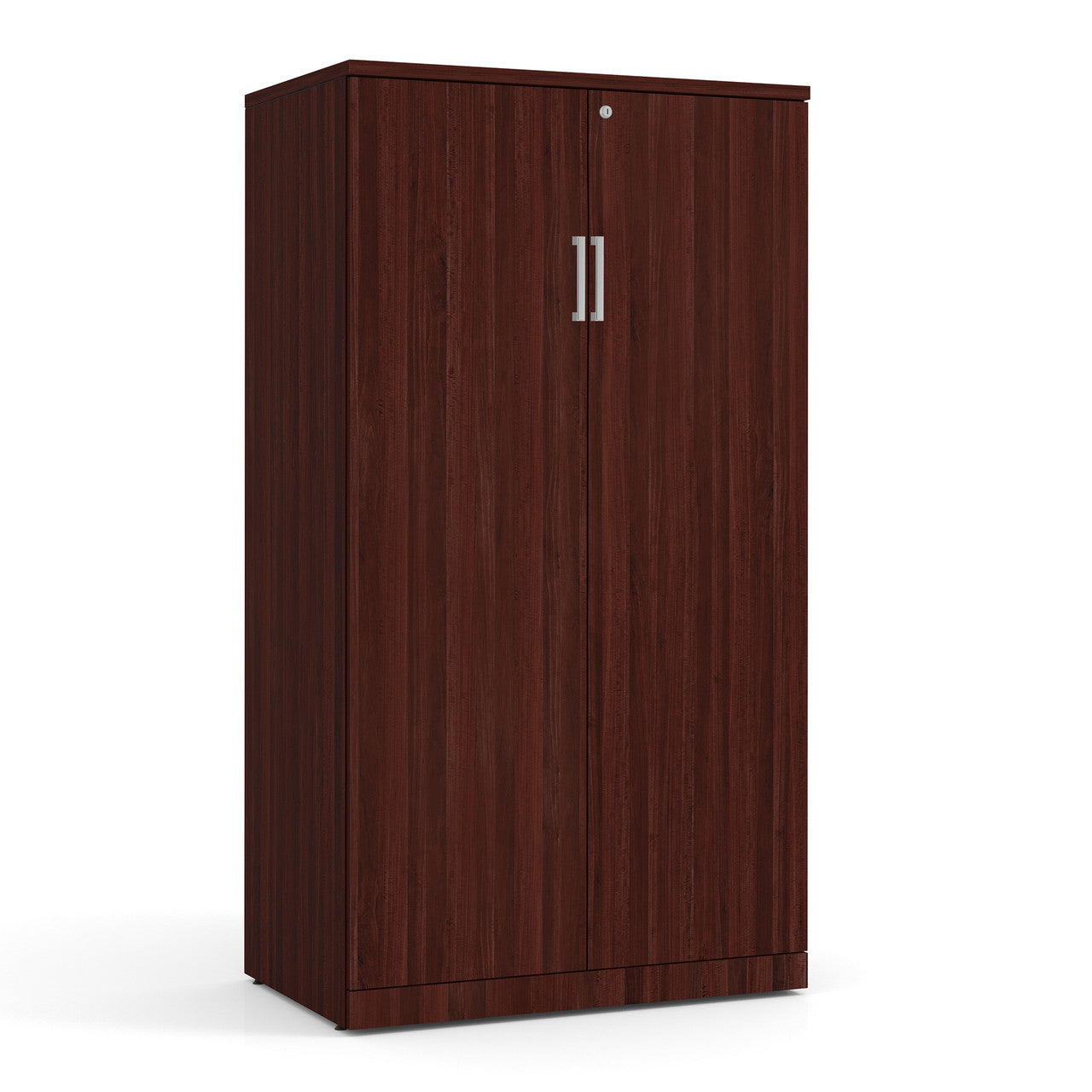 OfficeSource Storage & Wardrobe Cabinets Double Door Cabinet - Mahogany