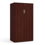 OfficeSource Storage & Wardrobe Cabinets Double Door Cabinet - Mahogany