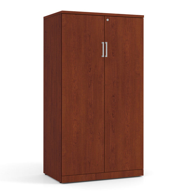 OfficeSource Storage & Wardrobe Cabinets Double Door Cabinet - Cherry
