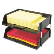 1500 x Sheet - 2 Tier(s) - 3.50" Height x 16.50" Width x 11.81" Depth - Black - Plastic - 2 / Set