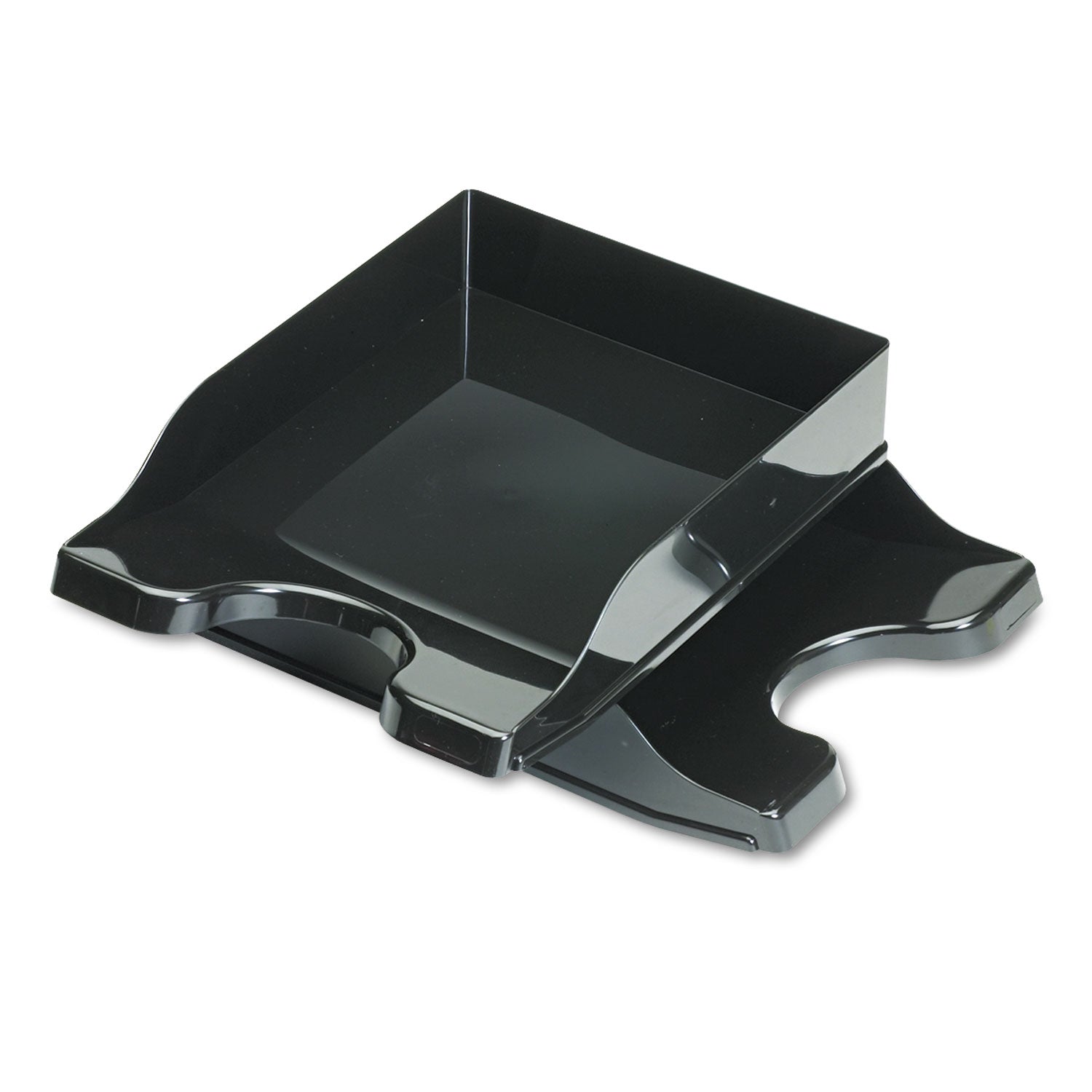 2 Tier(s) - 2.50" Height x 10" Width x 13.75" Depth - Desktop - Black - Polystyrene - 1 Set