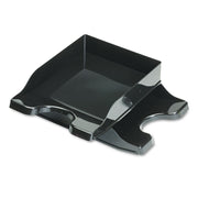2 Tier(s) - 2.50" Height x 10" Width x 13.75" Depth - Desktop - Black - Polystyrene - 1 Set