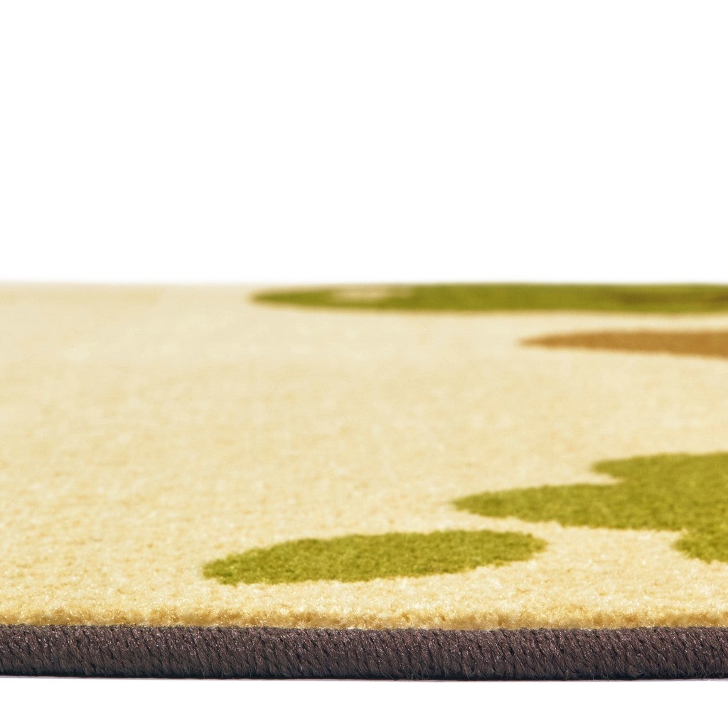 KIDSoft Tranquil Trees Decorative Rug Tan  - 4ft x 6ft - Rectangle - Tan