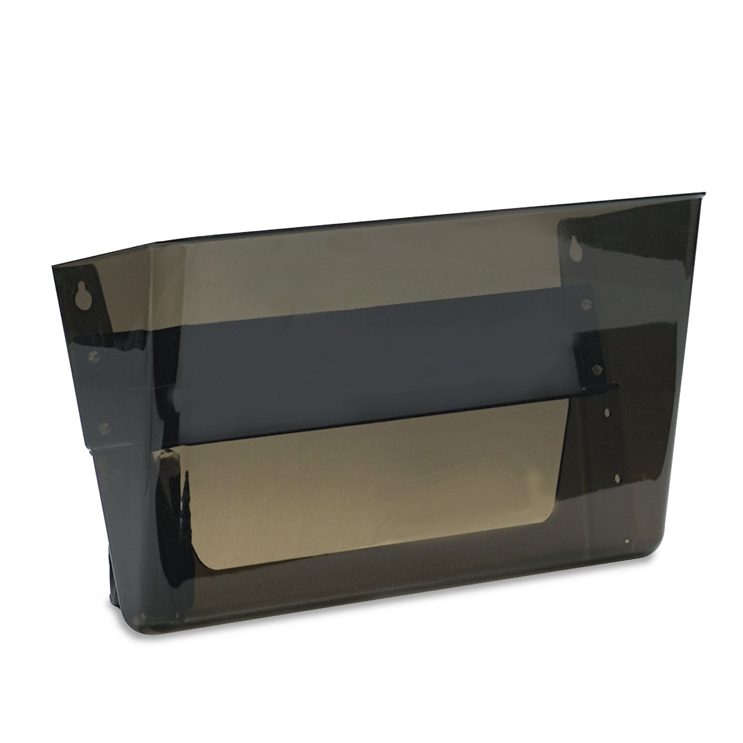 Deflecto Magnetic DocuPocket - 7" Height x 13" Width x 4" Depth - Smoke - Plastic - 1 Each