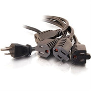 Cables to Go 29808 6 Ft 1 NEMA 5-15P to 4 NEMA 5-15R Power Cord Splitter