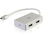 C2G 757120298274 USB C 3.0 to 4-Port USB Hub - Silver - External - PC, Mac