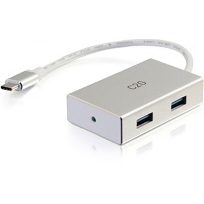 C2G 757120298274 USB C 3.0 to 4-Port USB Hub - Silver - External - PC, Mac