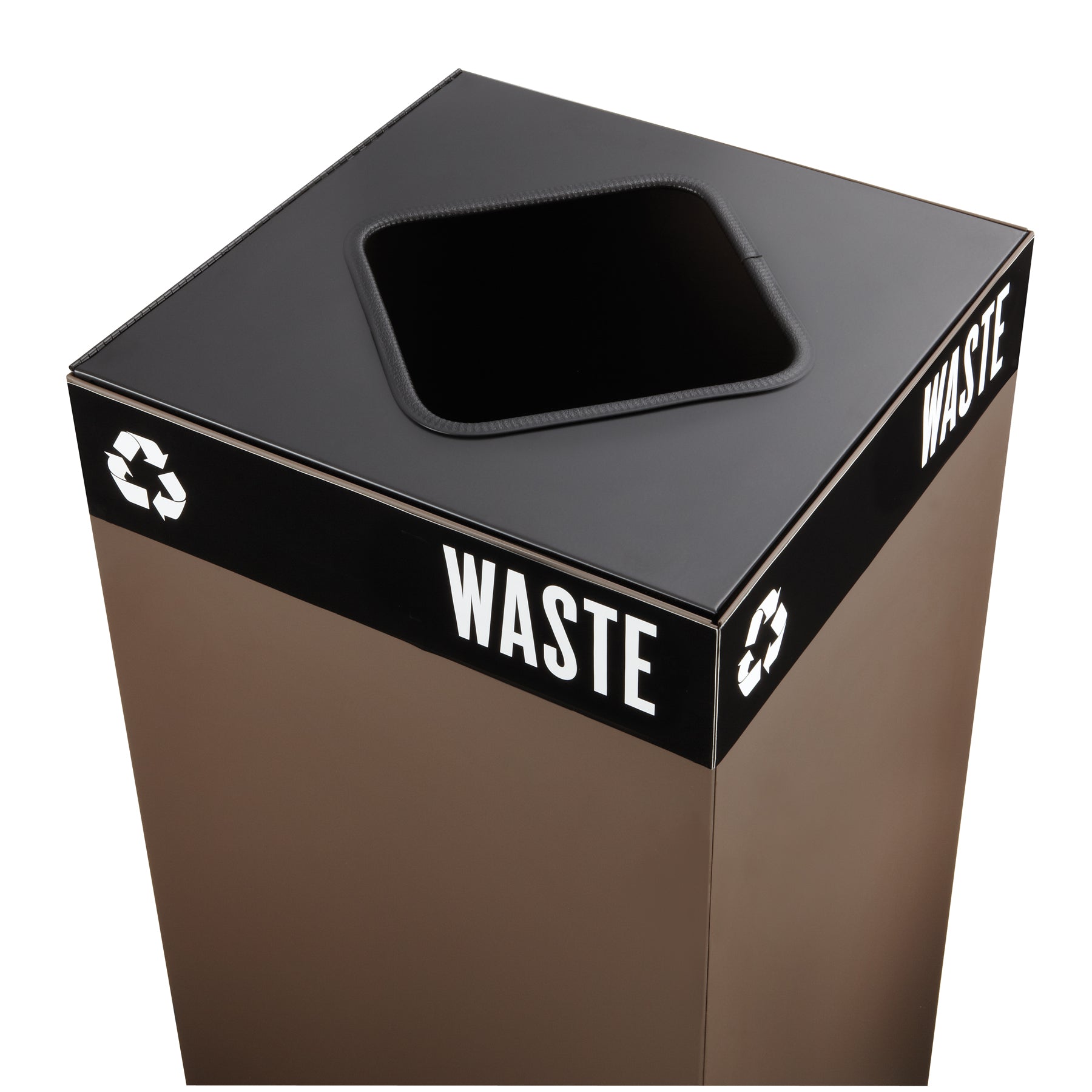 Lid Receptacle S Pub Sq Blk