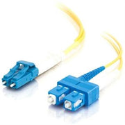 C2G/Cables To Go C2G 29920 OS2 Fiber Optic Cable - LC-SC 9/125 Duplex Multimode PVC Fiber Cable, Yellow (9.8 Feet, 3 Meters)