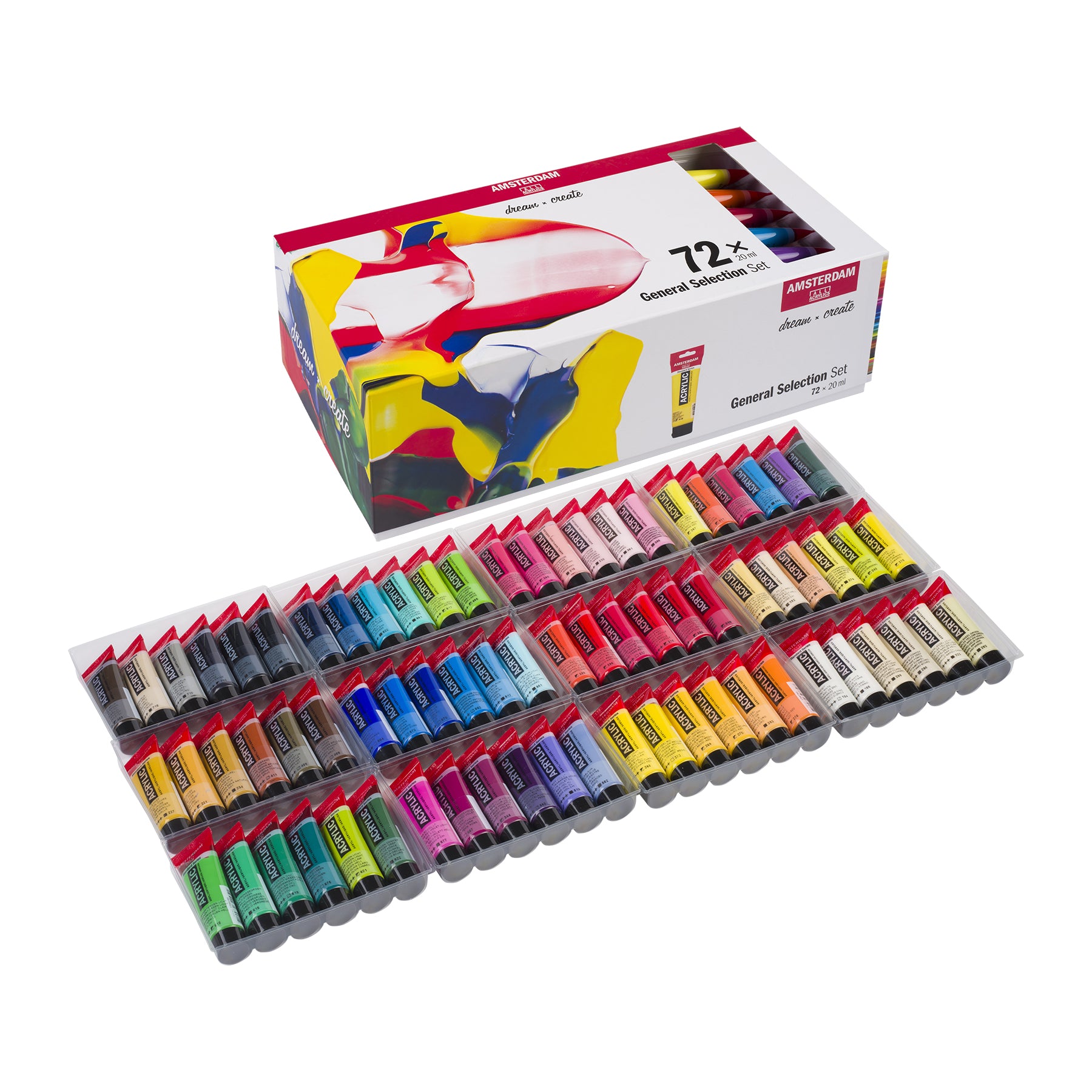 Standard Acrylic General Set, 72 x 20mL