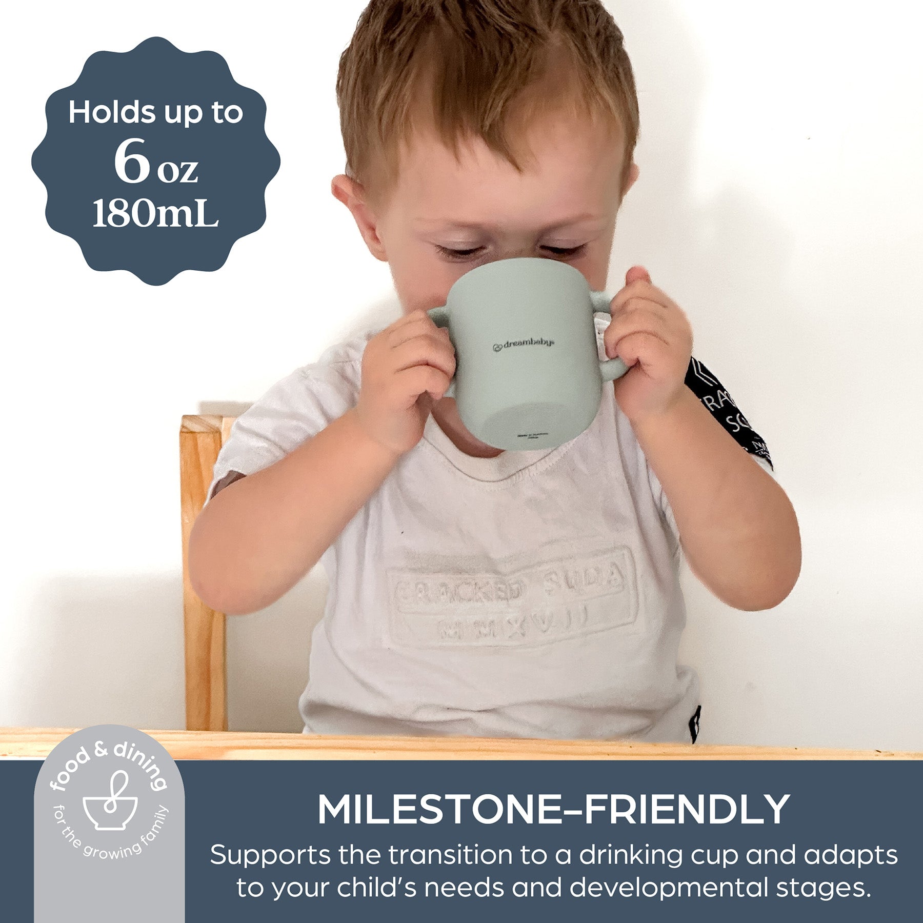 Silicone No-Spill Drink and Snack Cup, Seafoam