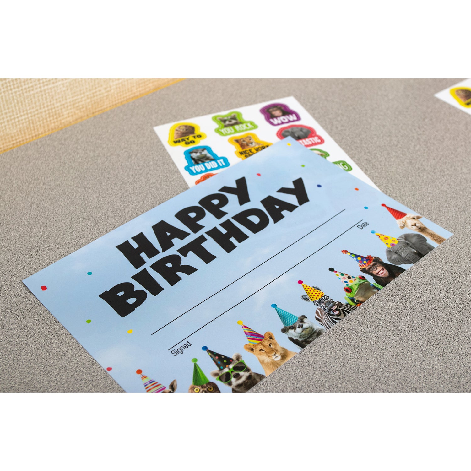 Go Wild Animals Happy Birthday Awards, Pack of 30