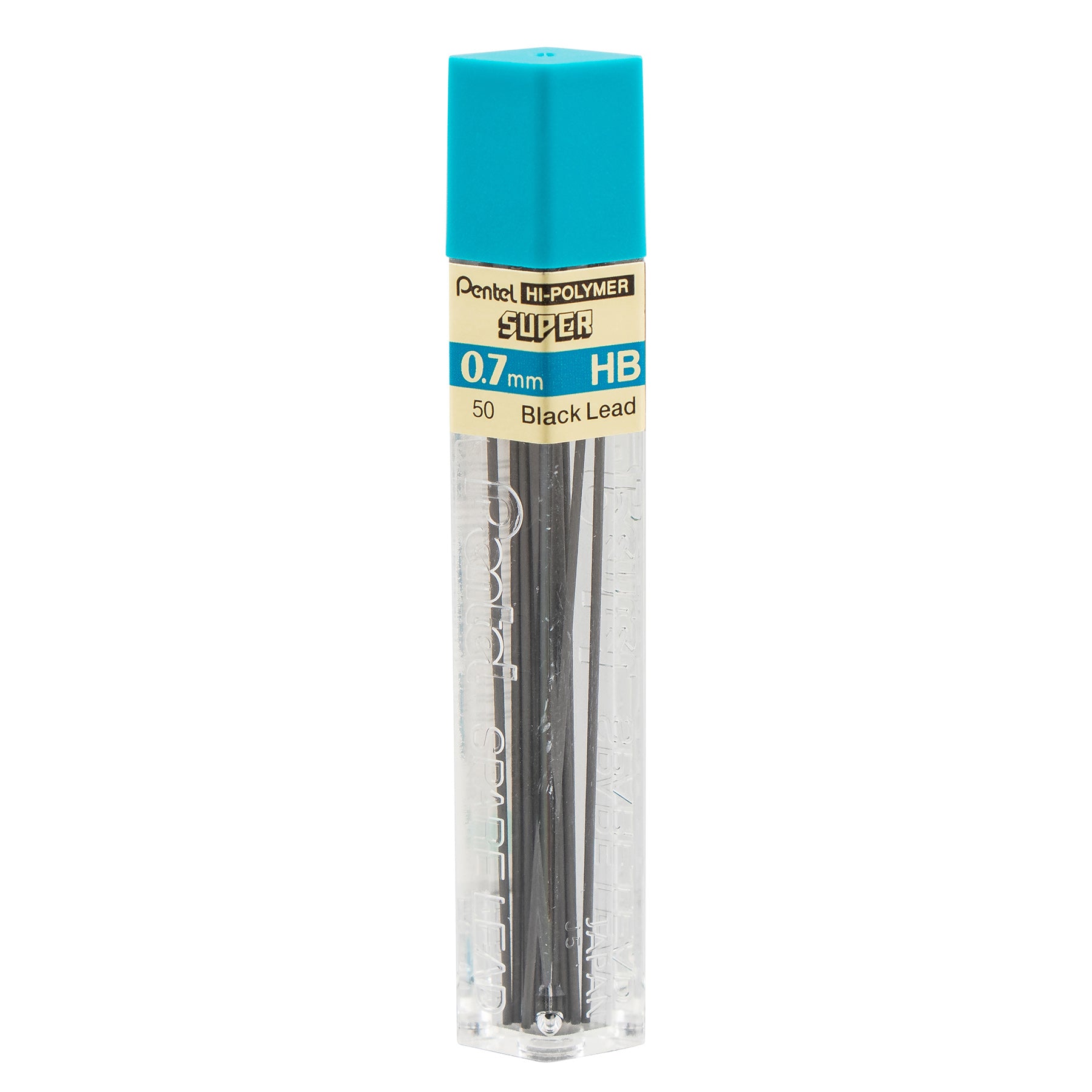 Super Hi-Polymer Lead Refill (0.7mm) Medium, HB, 12 Pieces/Tube, 12 Tubes/Box