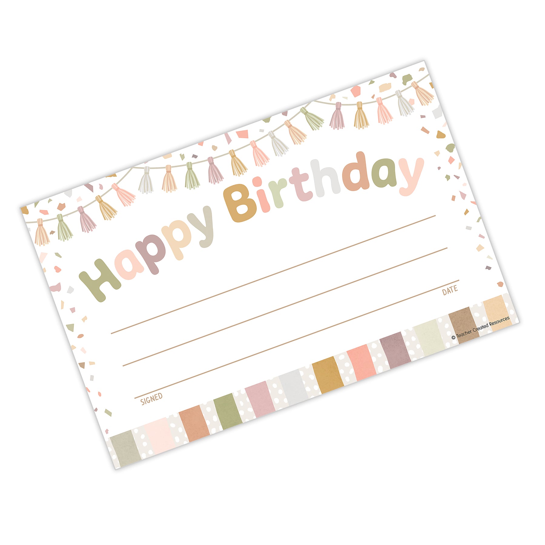 Terrazzo Tones Happy Birthday Awards, Pack of 30