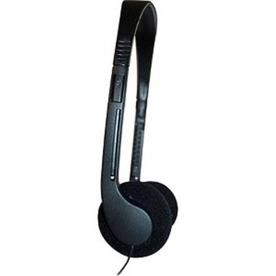Avid Education AE-08 Lightweight Single Use Headphone with 3.5mm Plug, Black