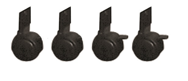 Oklahoma Sound® Caster Kit for #222, Color Options: Black