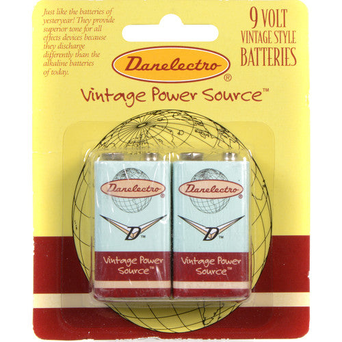 Danelectro 2D9V 9V Batteries. (2 Pack)