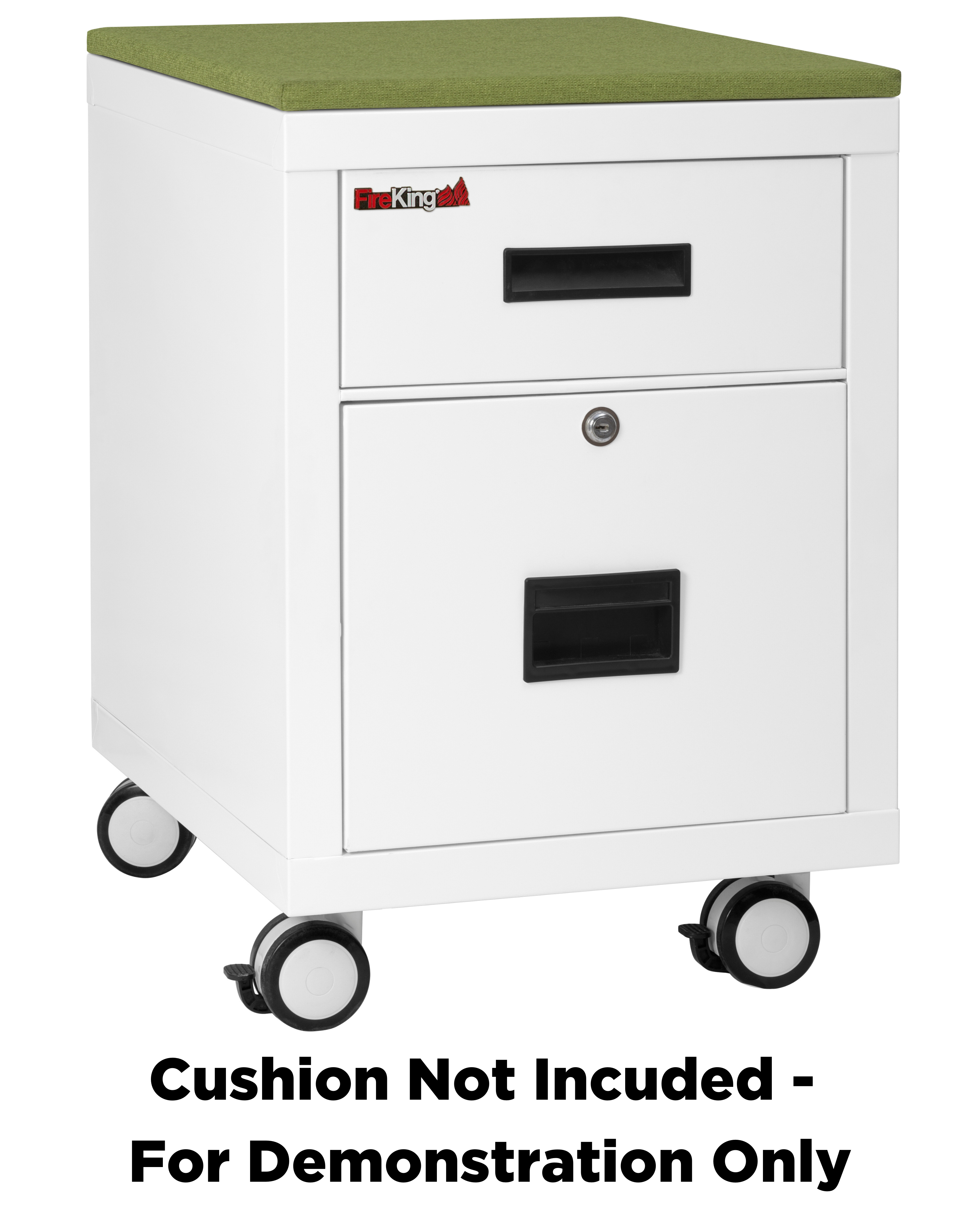 Mobile Pedestal 1-hour Fire-Rated Letter or Legal File Cabinet (Arctic White)