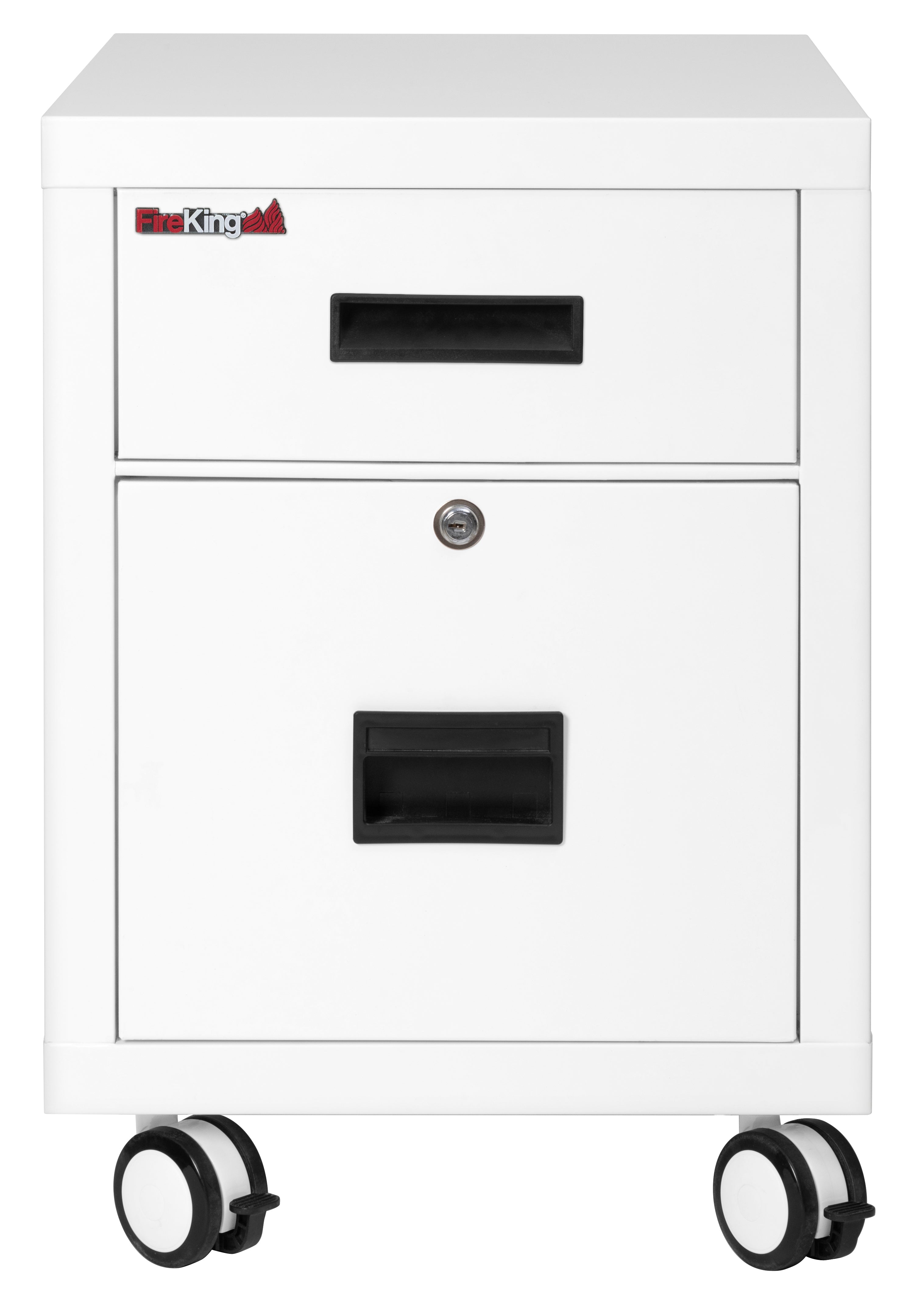 Mobile Pedestal 1-hour Fire-Rated Letter or Legal File Cabinet (Arctic White)