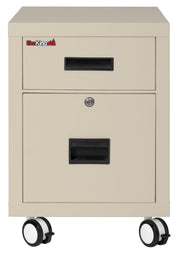 Mobile Pedestal 1-hour Fire-Rated Letter or Legal File Cabinet (Parchment)