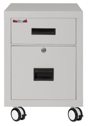 Mobile Pedestal 1-hour Fire-Rated Letter or Legal File Cabinet (Platinum)