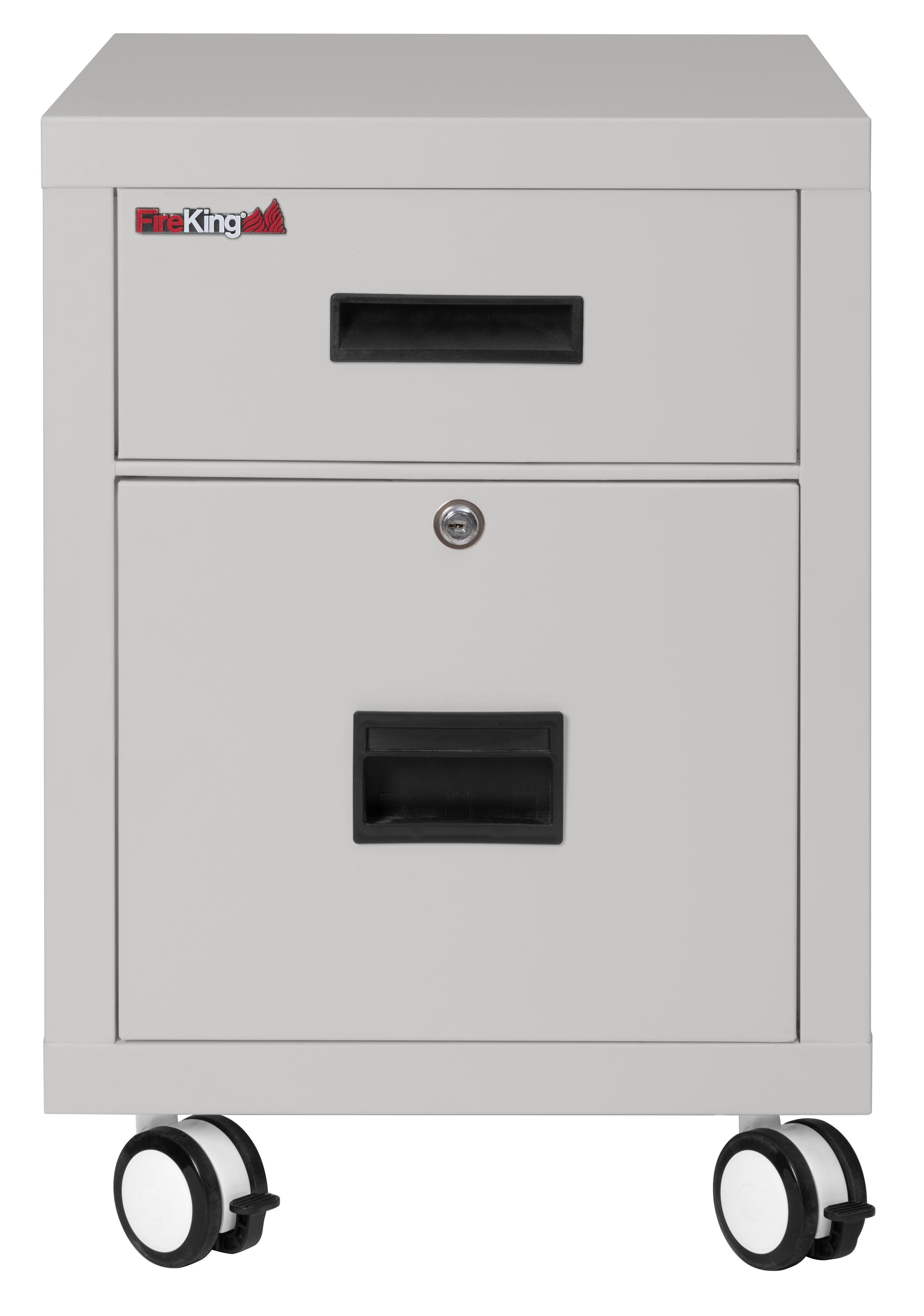 Mobile Pedestal 1-hour Fire-Rated Letter or Legal File Cabinet (Platinum)