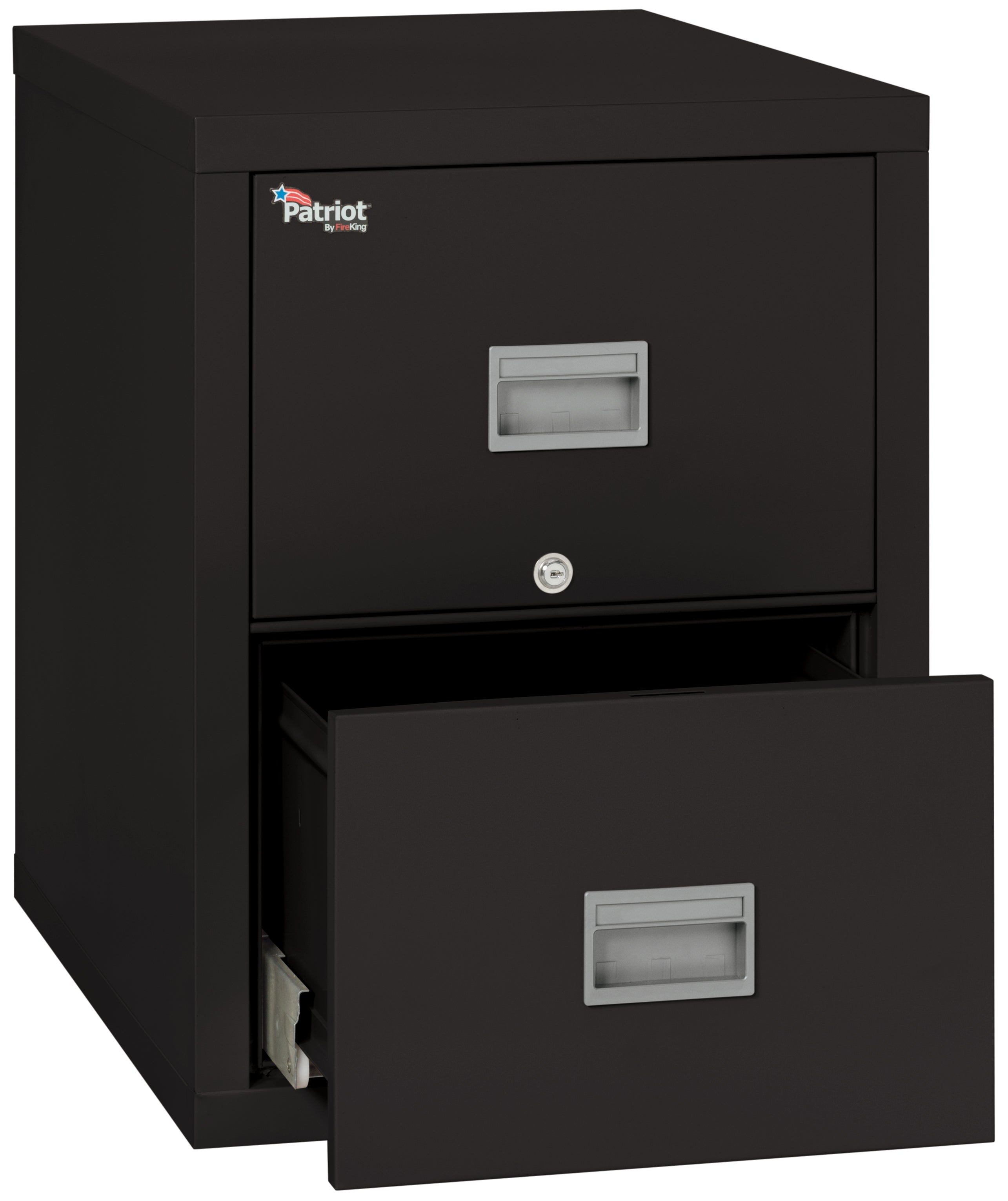 1 Hour Fire Resistant 31" depth File Cabinet with 2 Drawers filing Legal hanging folders (Black)