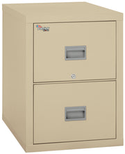 1 Hour Fire Resistant 31" depth File Cabinet with 2 Drawers filing Legal hanging folders (Parchment)