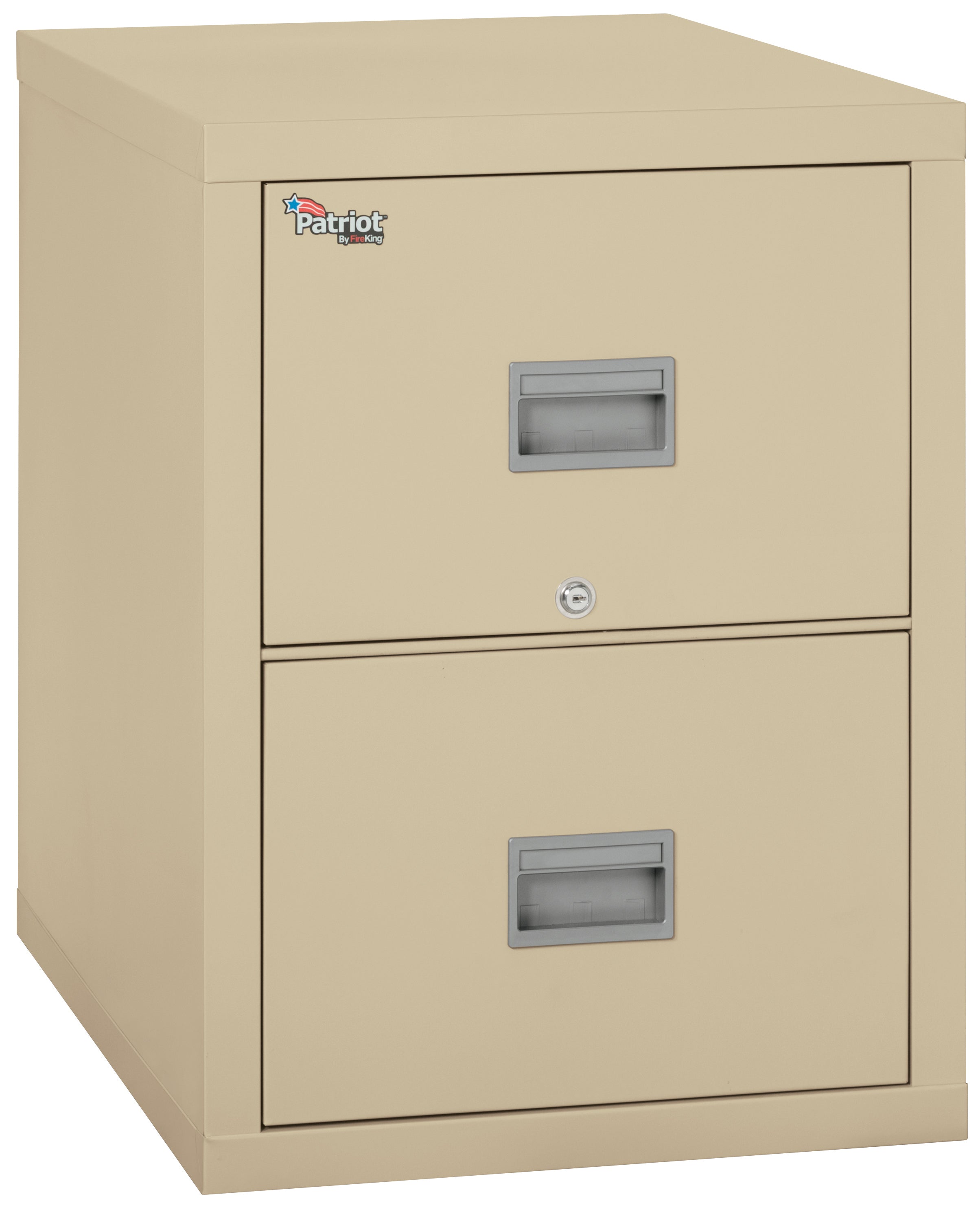 1 Hour Fire Resistant 31" depth File Cabinet with 2 Drawers filing Legal hanging folders (Parchment)