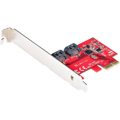 StarTech.com SATA PCIe Card - 2 Port PCIe SATA Expansion Card - 6Gbps - Full/Low Profile - PCI Express to SATA Adapter/Controller - ASM1061 Non-Raid -
