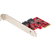 StarTech.com SATA PCIe Card - 2 Port PCIe SATA Expansion Card - 6Gbps - Full/Low Profile - PCI Express to SATA Adapter/Controller - ASM1062R SATA RAID