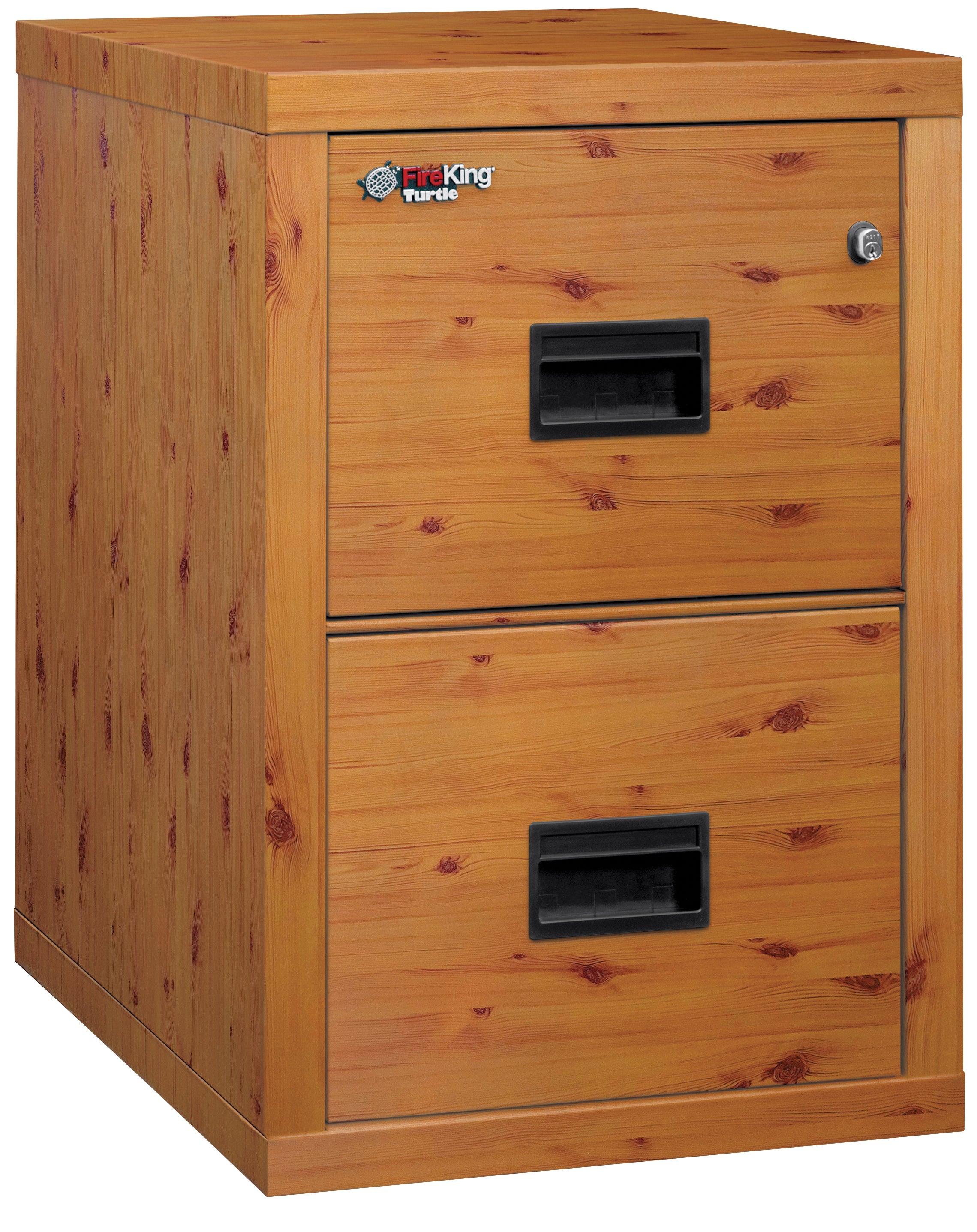 Fire Rated 2 drawer 22" depth letter/legal file cabinet (Knotty Pine)
