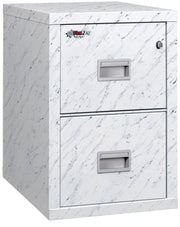 Fire Rated 2 drawer 22" depth letter/legal file cabinet (Calcutta Marble)