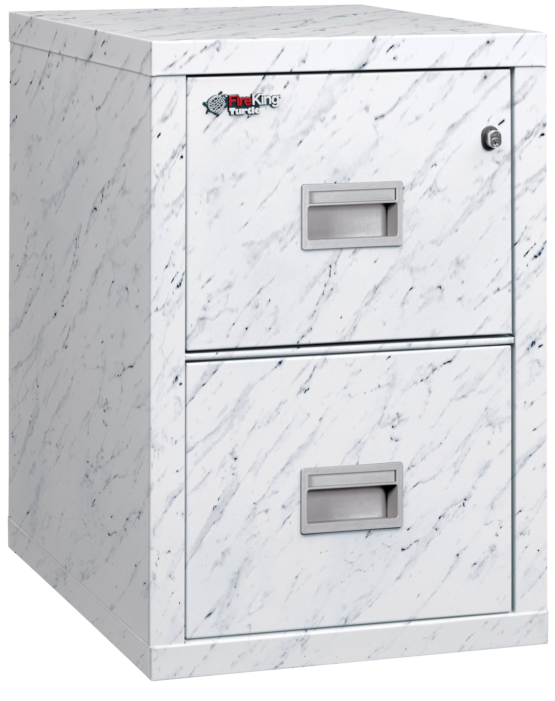 Fire Rated 2 drawer 22" depth letter/legal file cabinet (Calcutta Marble)