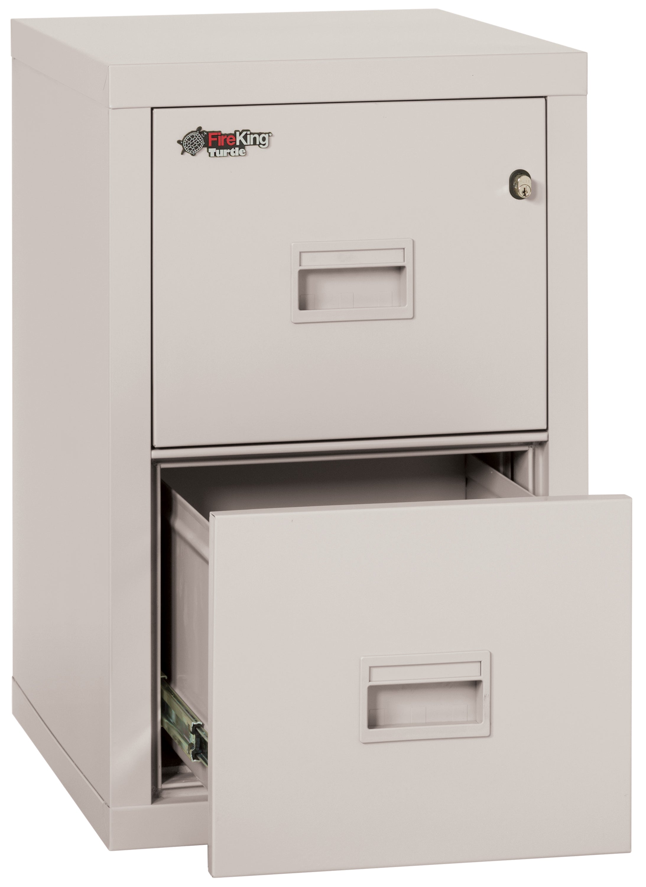Fire Rated 2 drawer 22" depth letter/legal file cabinet (Platinum)