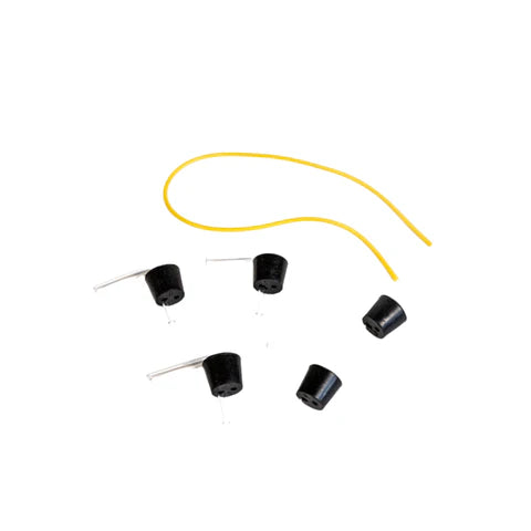 Connector Kit, Right Angle Glass, Size 6 Stopper 2-Hole, 24 in. Latex Tubing