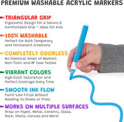 NEW! Magic Stix Washable Acrylic Markers 12 pk