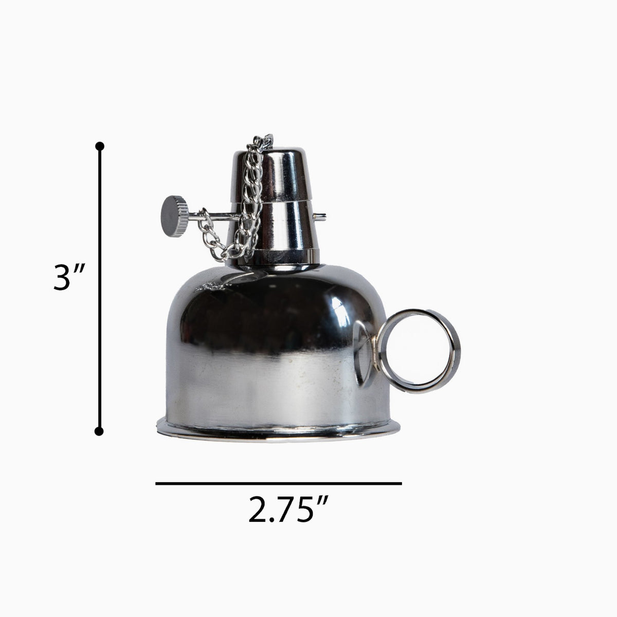 Alcohol Burner, Metal Canister and Cloth Wick, 150ml